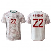 Maglie da calcio Messico Hirving Lozano #22 Seconda Maglia Mondiali 2022 Manica Corta